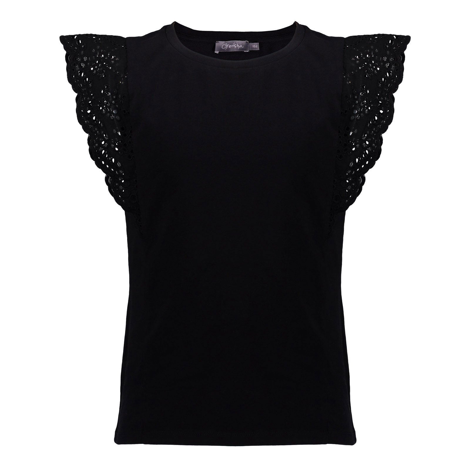 Geisha T-shirt broidery anglaise sleeves