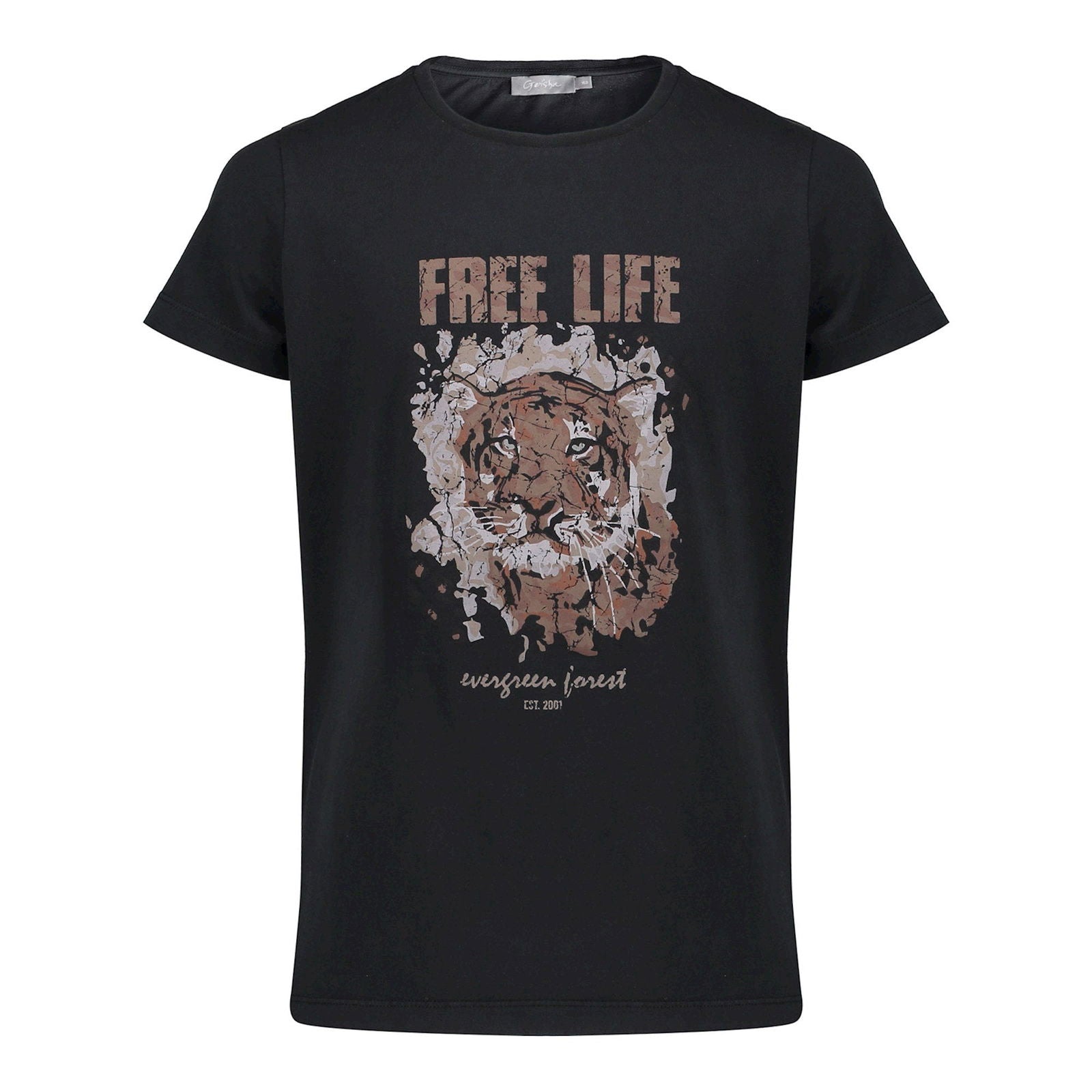 Geisha T-shirt "tiger head" garment dye