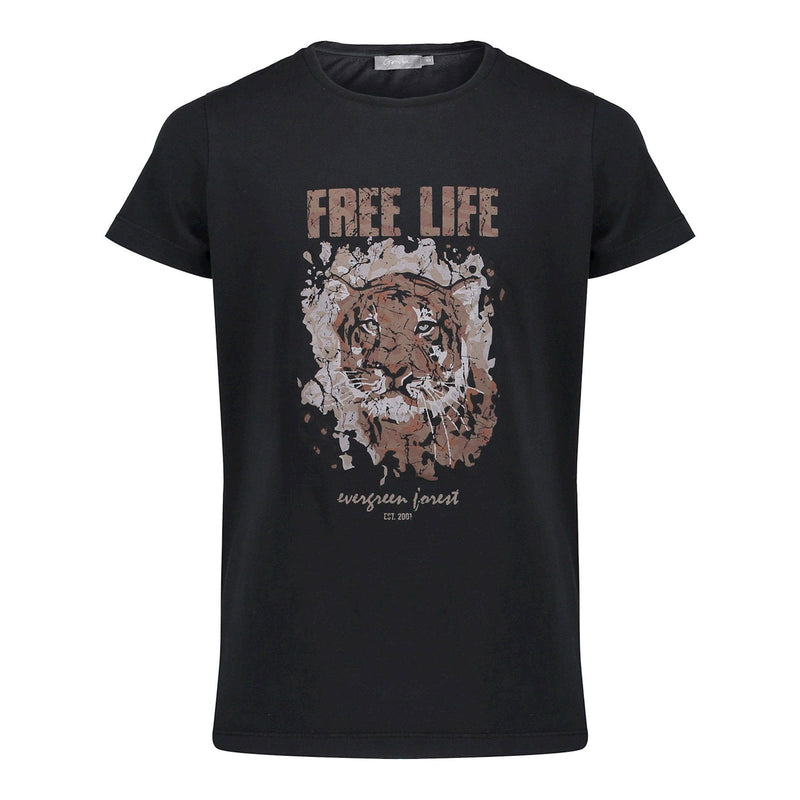 Geisha T-shirt "tiger head" garment dye - Bubbles & Bo