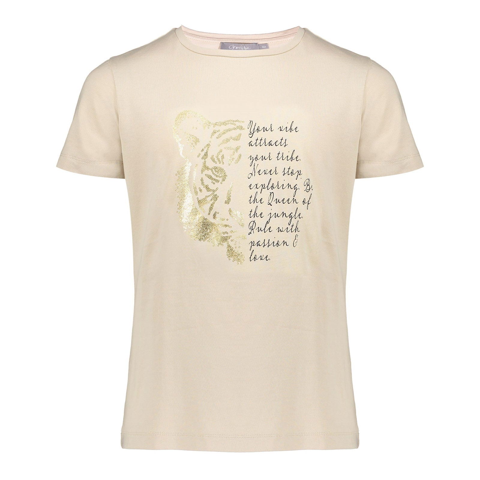 Geisha T-shirt tiger & letters