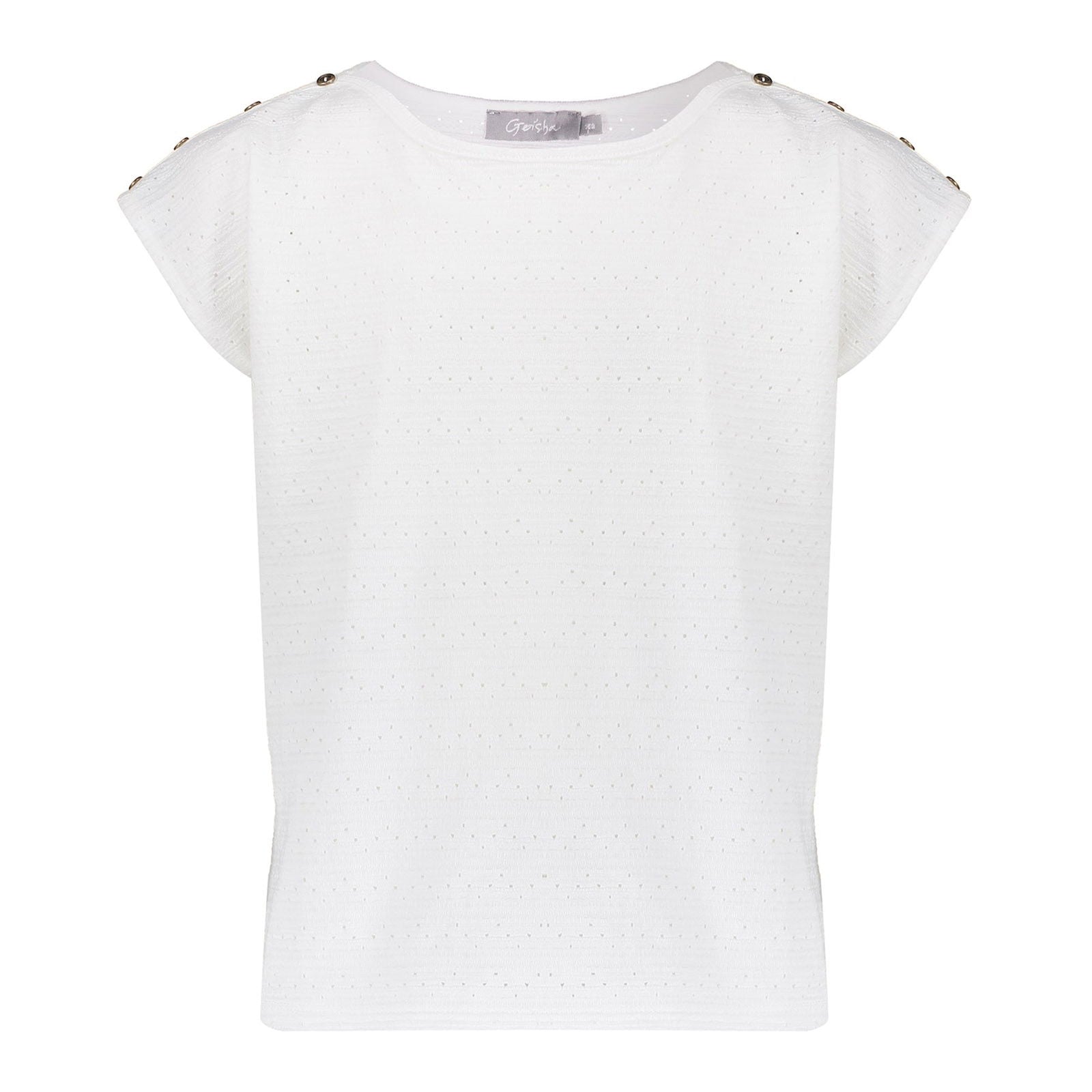 Geisha Top ajour & buttons