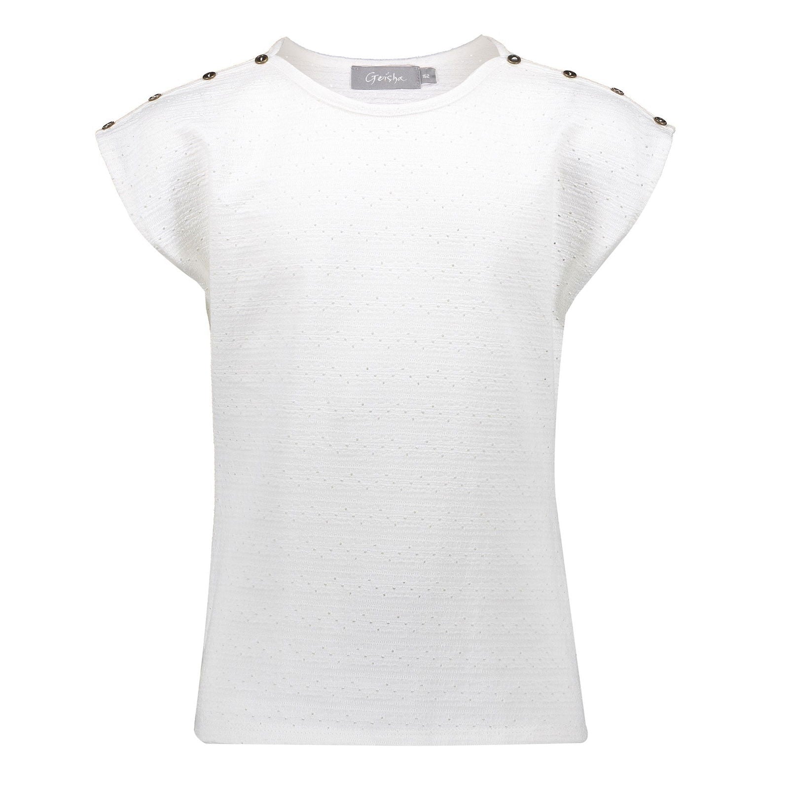 Geisha Top ajour with buttons at shoulder