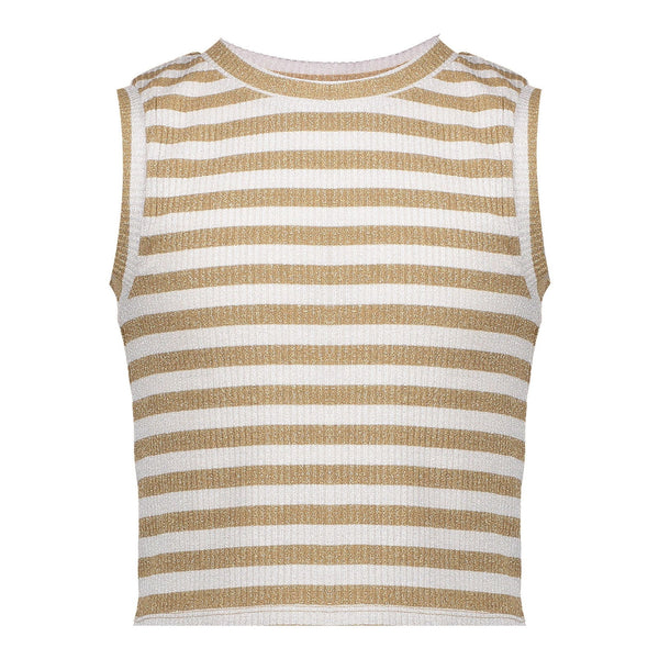Geisha Top cropped lurex striped - Bubbles & Bo