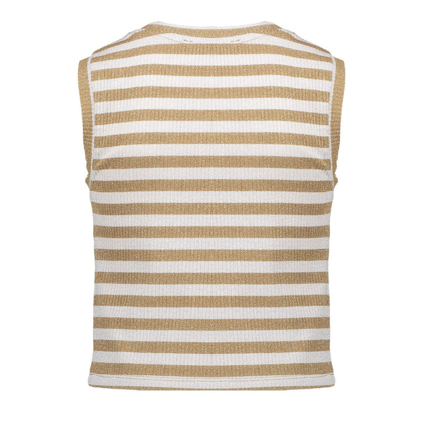 Geisha Top cropped lurex striped