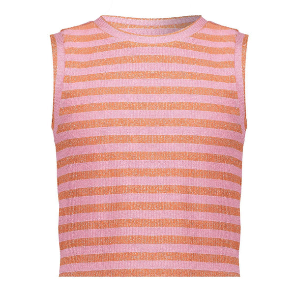Geisha Top cropped lurex striped - Bubbles & Bo