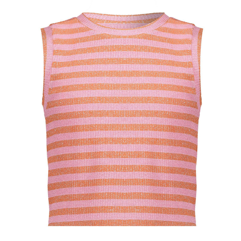 Geisha Top cropped lurex striped - Bubbles & Bo