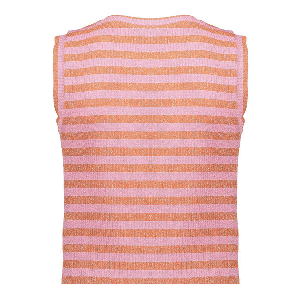 Geisha Top cropped lurex striped