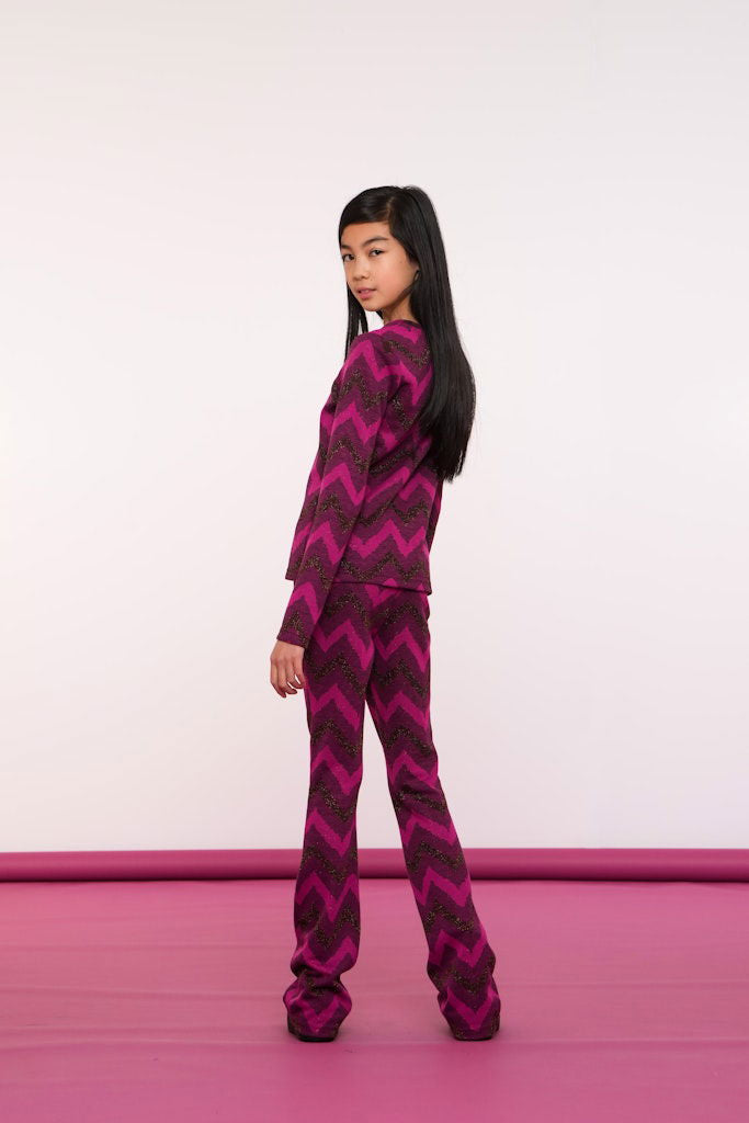 Geisha Top zig zag lurex - Bubbles & Bo