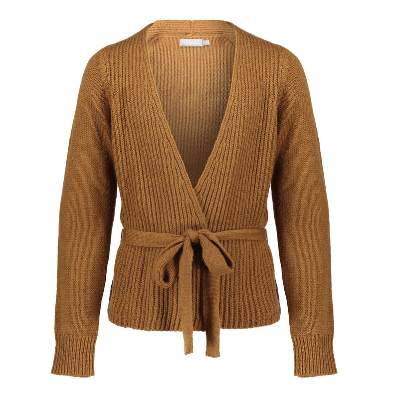 Geisha Wrap cardigan Camel - Bubbles & Bo