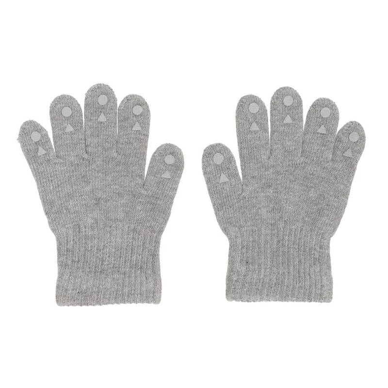 GoBabyGo - Grip Gloves Grey Melange - Bubbles & Bo