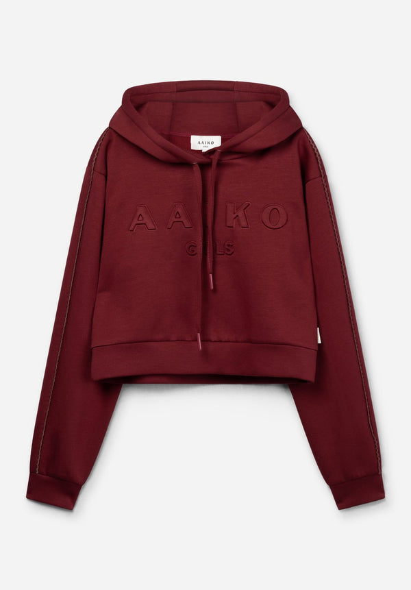 Meisjes Sweater HAYLEE BORDEAUX van Aaiko Girls in de kleur BORDEAUX in maat 176.