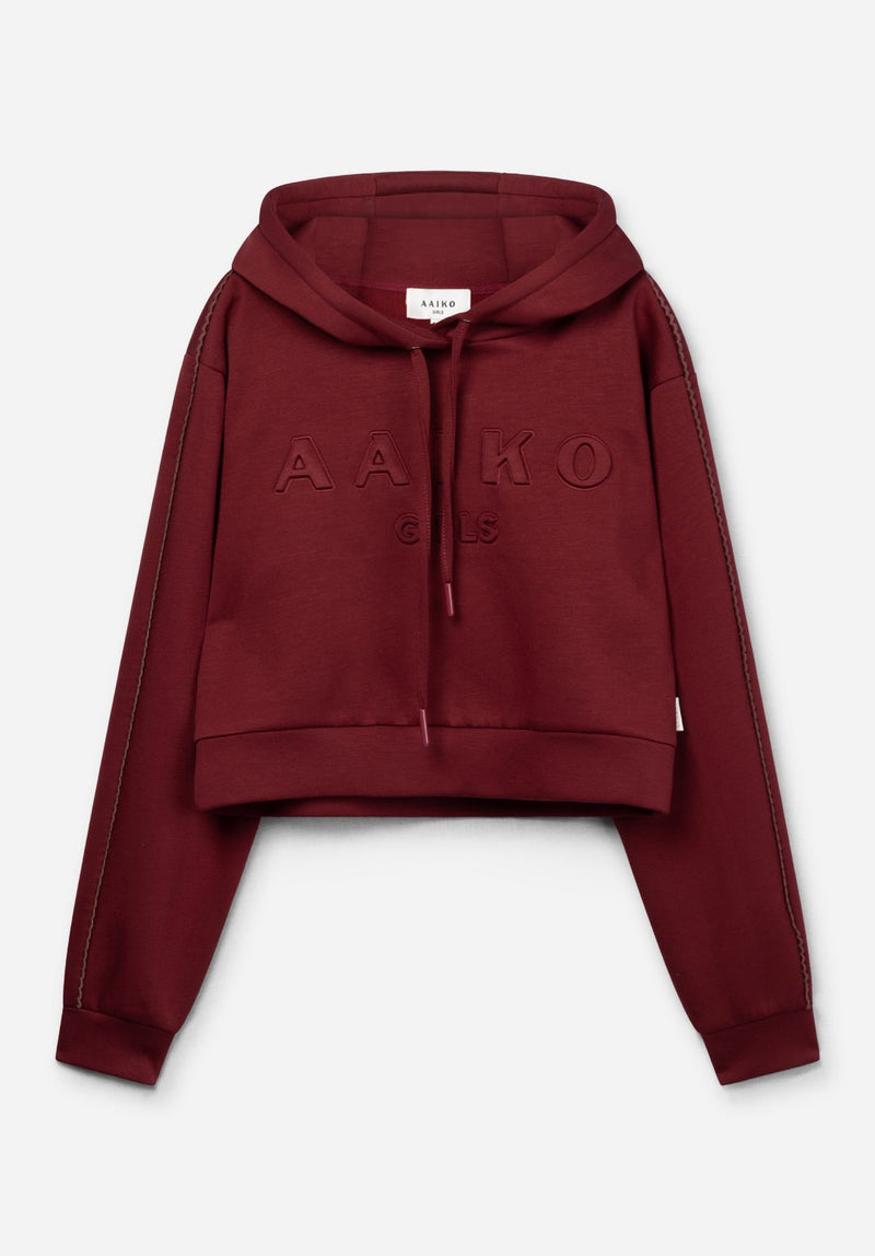 Meisjes Sweater HAYLEE BORDEAUX van Aaiko Girls in de kleur BORDEAUX in maat 176.