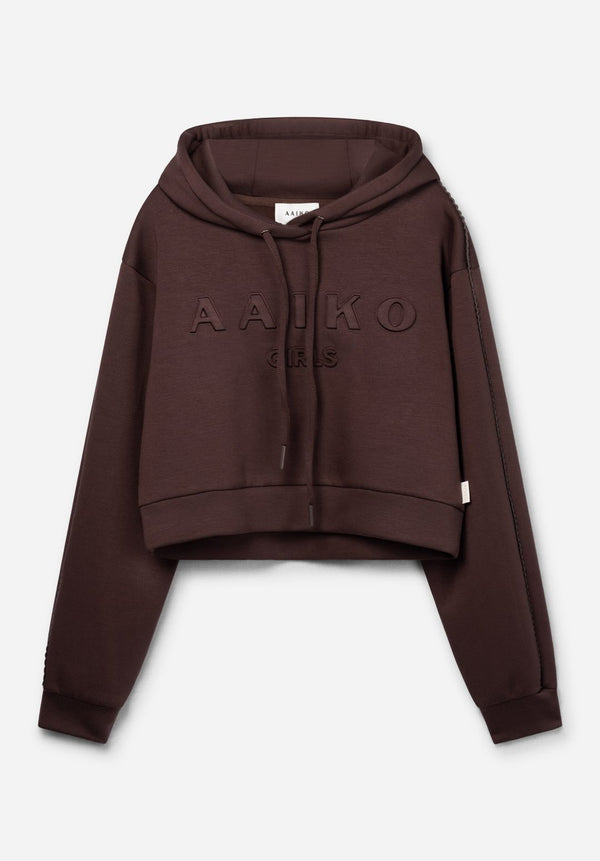 Meisjes Sweater HAYLEE FUDGE van Aaiko Girls in de kleur FUDGE in maat 176.