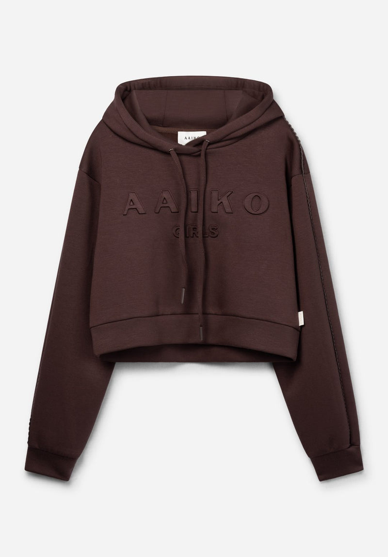 Meisjes Sweater HAYLEE FUDGE van Aaiko Girls in de kleur FUDGE in maat 176.