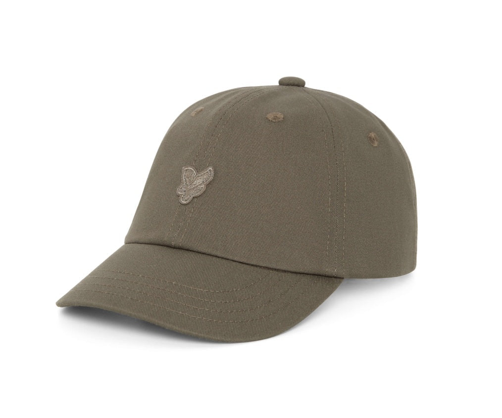 Jongens Tonal Baseball Cap van Lyle & Scott in de kleur Khaki Ash in maat One Size.