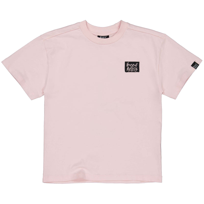 Unisexs SHORTSLEEVE OVERSIZED van House of Artists in de kleur Faded Pink in maat 170-176.