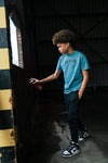 Unisexs SHORTSLEEVE REGULAR FIT van House of Artists in de kleur Mid Blue in maat 170-176.