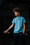 Unisexs SHORTSLEEVE REGULAR FIT van House of Artists in de kleur Mid Blue in maat 170-176.