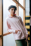 Unisexs HOODED SWEATER OVERSIZED van House of Artists in de kleur Faded Pink in maat 170-176.