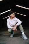 Unisexs HOODED SWEATER OVERSIZED van House of Artists in de kleur Faded Pink in maat 170-176.