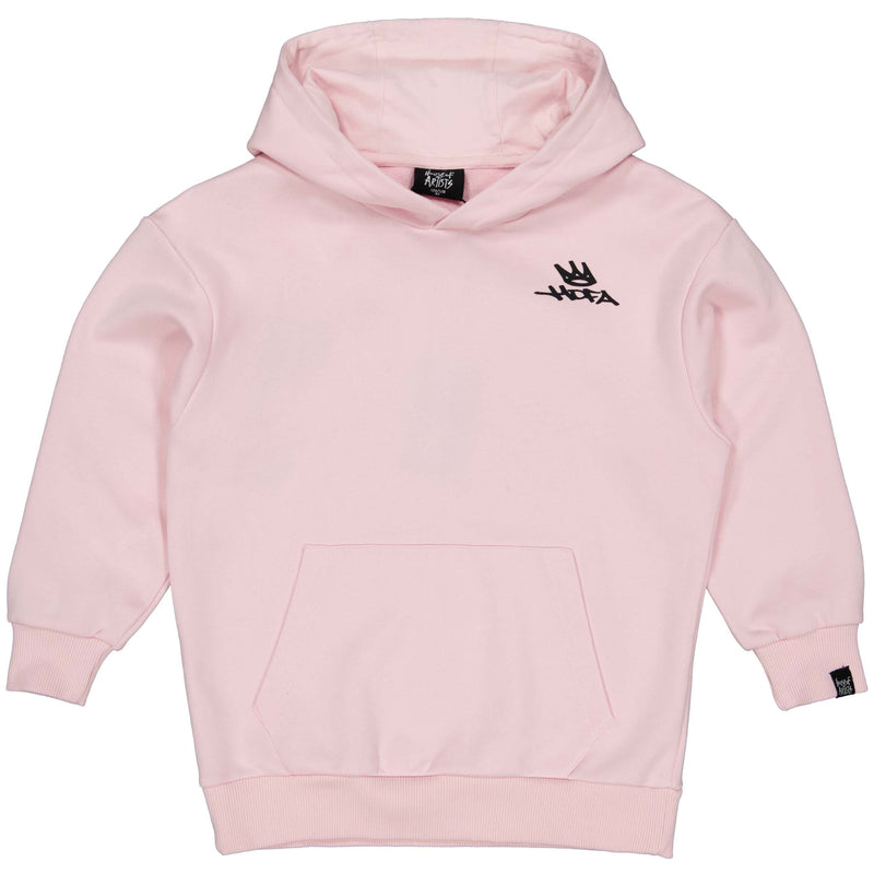 Unisexs HOODED SWEATER OVERSIZED van House of Artists in de kleur Faded Pink in maat 170-176.