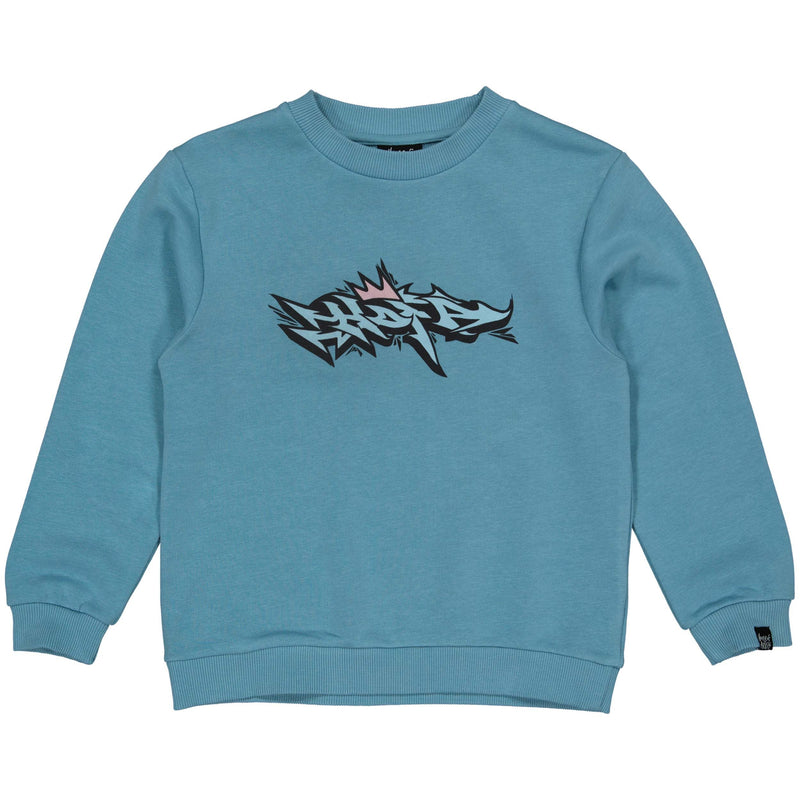 Unisexs SWEATER van  in de kleur Mid Blue in maat 170-176.