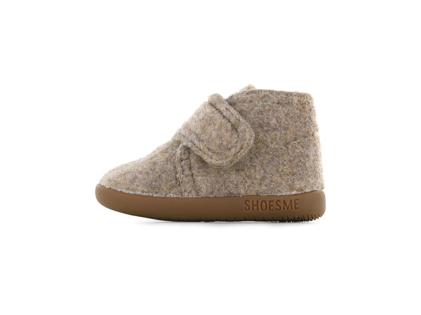 Unisexs Taupe vilten slofje van  in de kleur Taupe in maat 26.