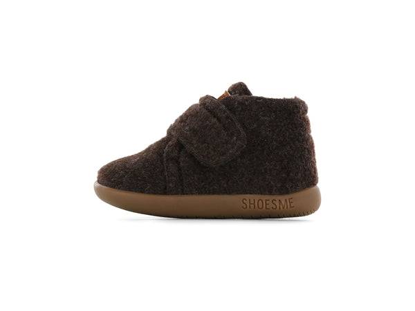 Shoesme Dark Brown vilten slofje