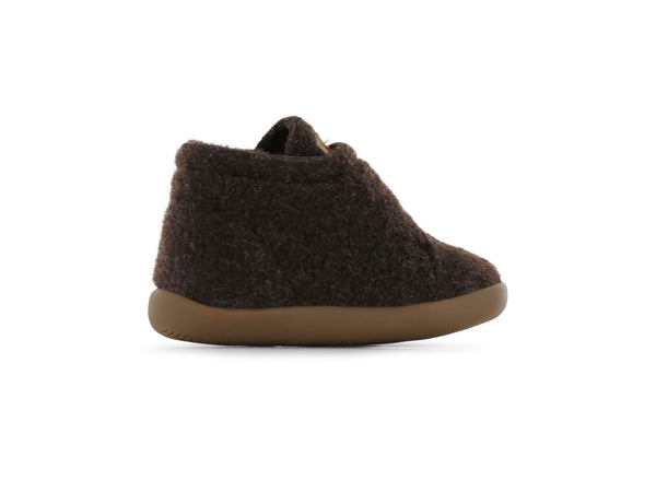 Shoesme Dark Brown vilten slofje