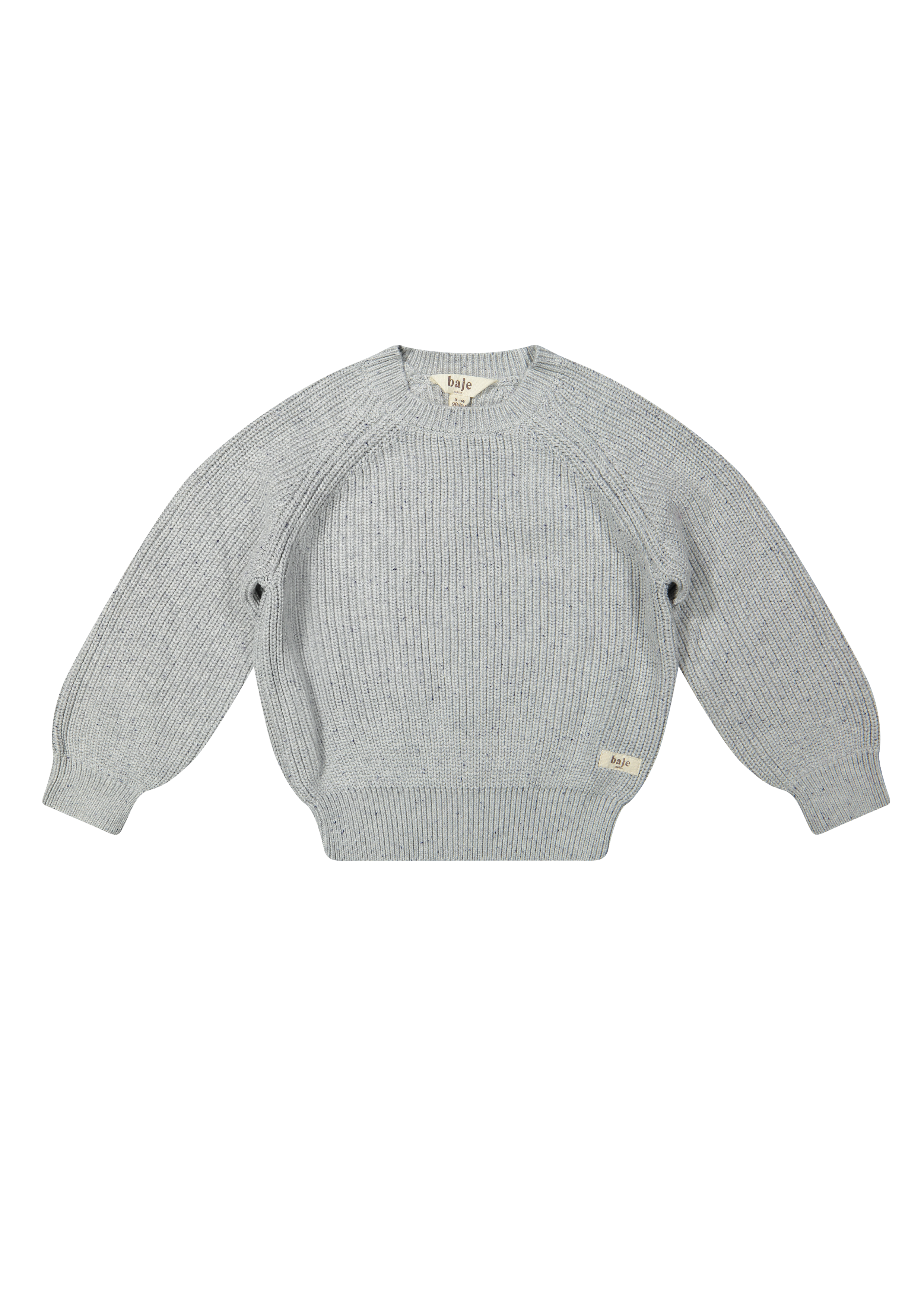 Baje Studio Harrow knitted pullover grey melange nappy