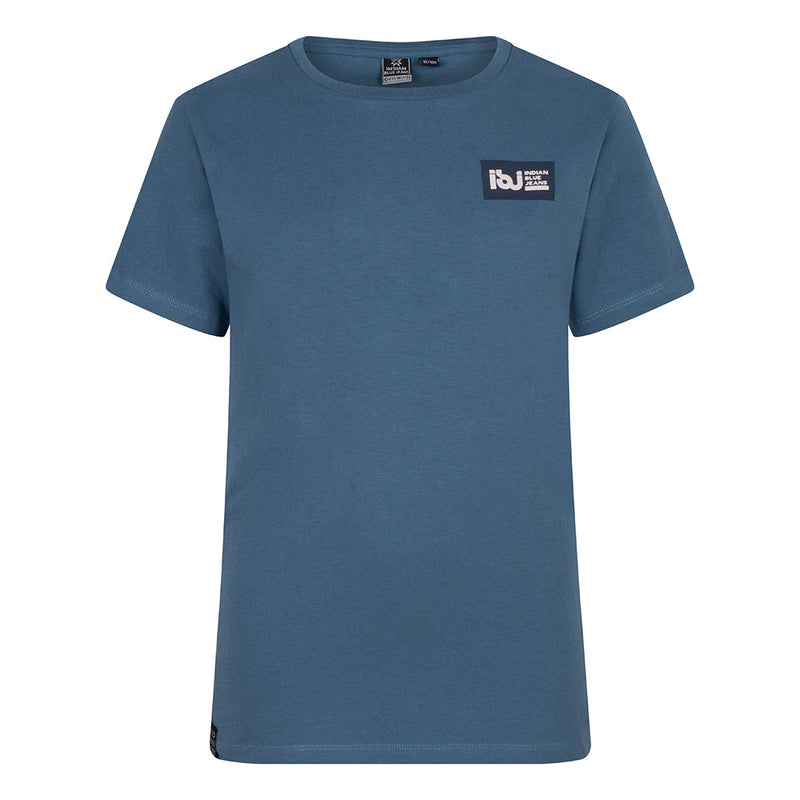Jongens T-Shirt IBJ Back van Indian Blue Jeans in de kleur Steel Blue in maat 176.