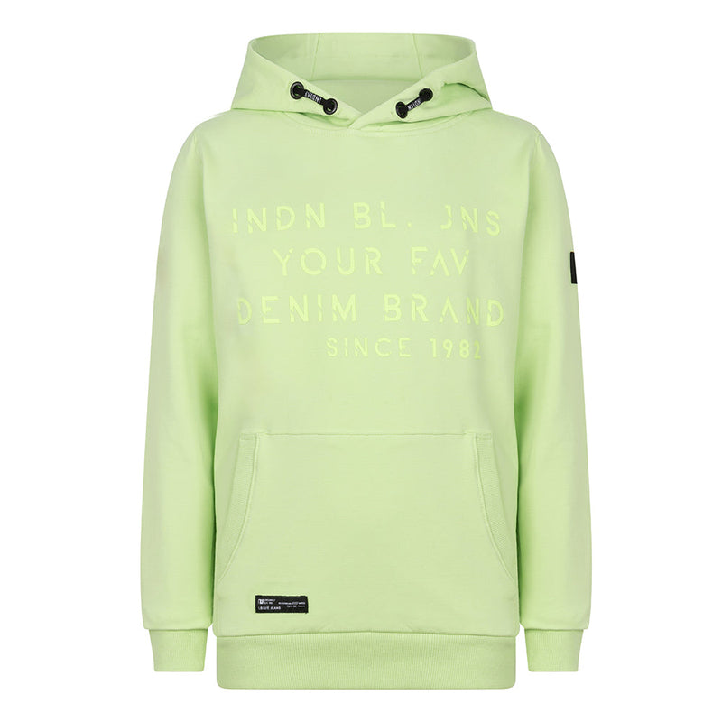 Jongens Hooded Indian Denim Brand van Indian Blue Jeans in de kleur Pistache Green in maat 176.