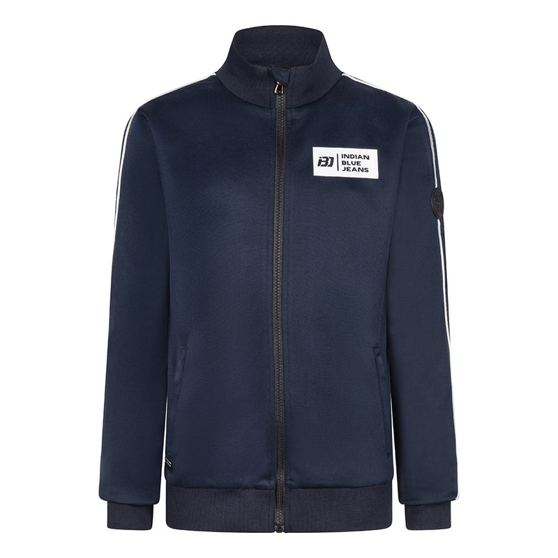 Jongens Zipper Jacket Sports van Indian Blue Jeans in de kleur Colt Navy in maat 176.
