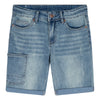 Jongens Blue Worker Short van Indian Blue Jeans in de kleur Light Denim in maat 176.