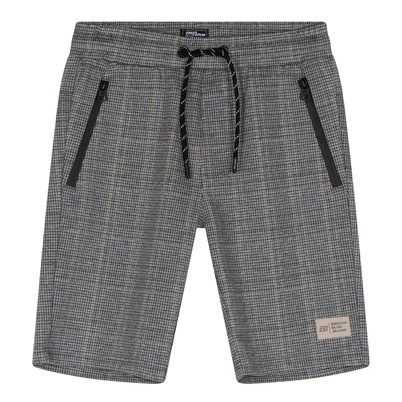Jongens Jog Short Check Zip van Indian Blue Jeans in de kleur Stone Sand in maat 176.