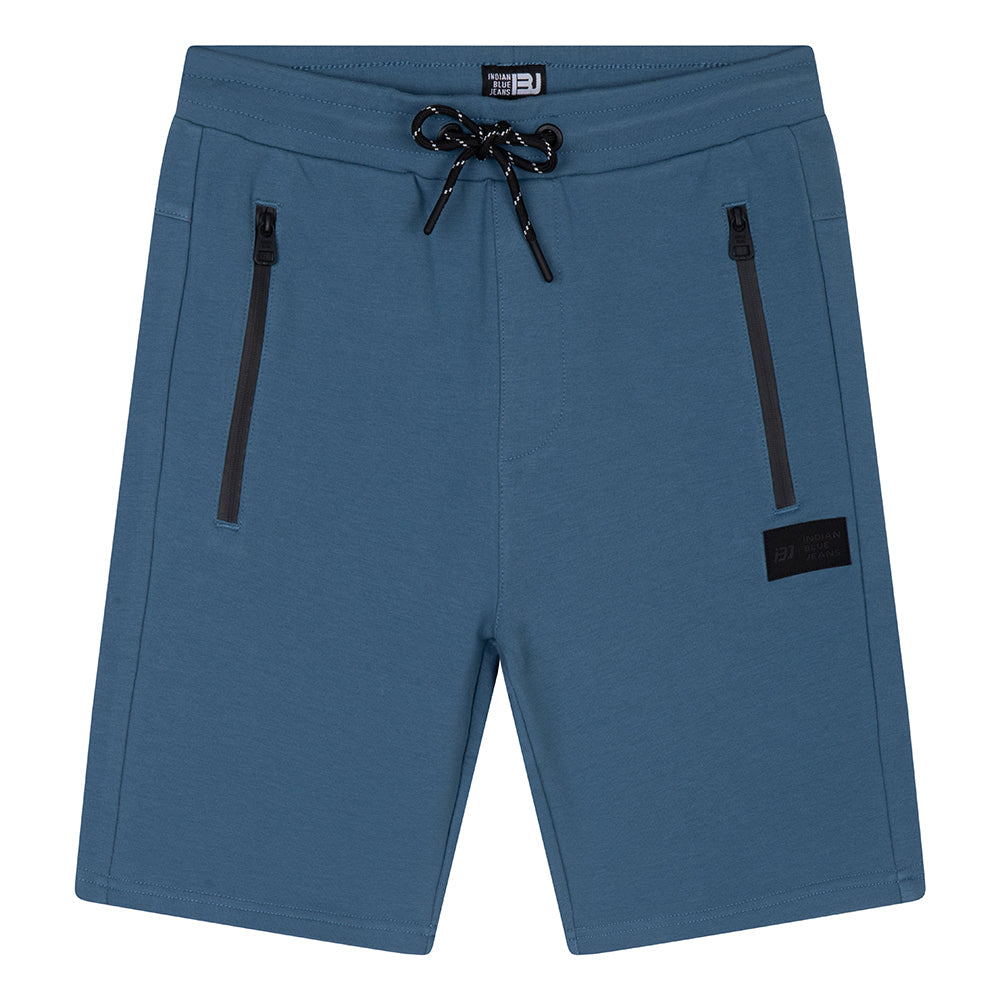 Jongens Jog Short Basic zip van  in de kleur Steel Blue in maat 176.