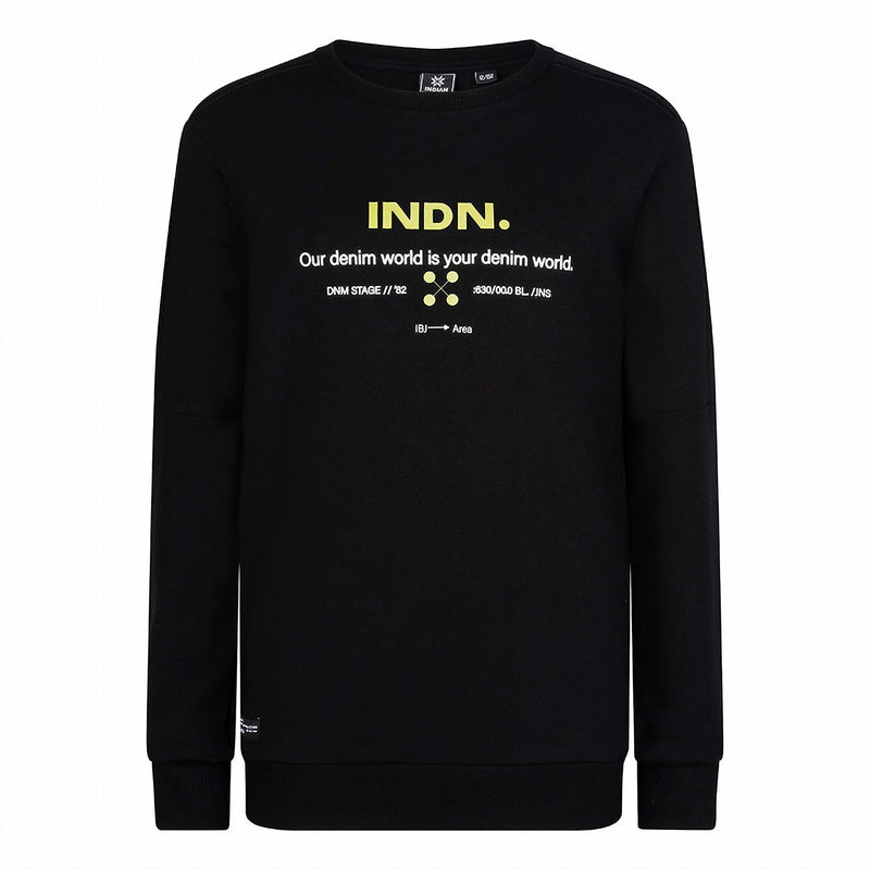 Jongens Sweater Our Denim World van Indian Blue Jeans in de kleur Black in maat 176.