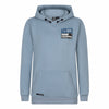 Jongens Hoodie IBJ Brushed Backprint van Indian Blue Jeans in de kleur Azure Blue in maat 176.