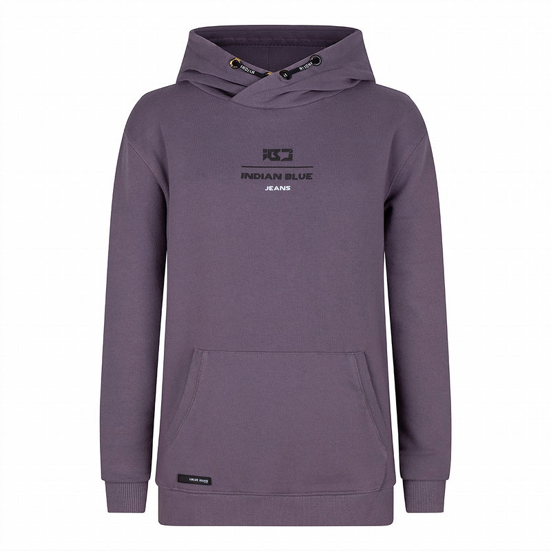 Jongens Hoodie IBJ hood van Indian Blue Jeans in de kleur Dust Purple in maat 176.