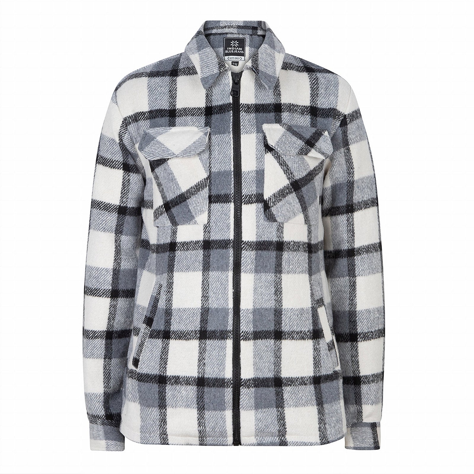 Indian Blue Jeans Shirt Jacket Big Check