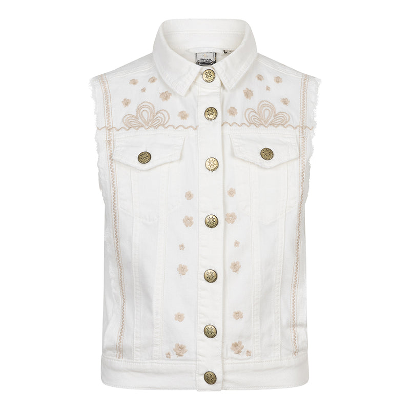 Indian Blue Jeans Gilet Embroidery