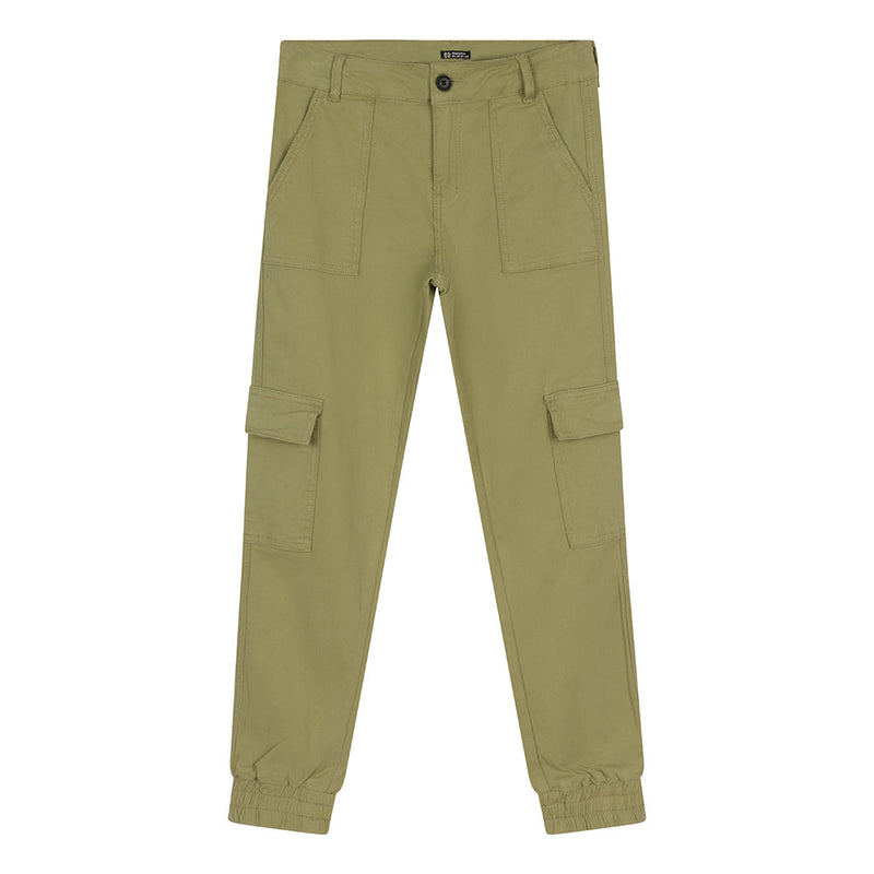 Meisjes Jeans Cargo Worker Fit van Indian Blue Jeans in de kleur Olive in maat 176.