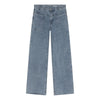 Meisjes Jeans Blue Joy Worker Wide Fit van Indian Blue Jeans in de kleur Light Denim in maat 176.
