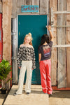 Meisjes Wide Pants Pantalon Stretch van Indian Blue Jeans in de kleur Bright Coral in maat 176.