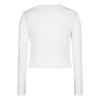 Meisjes T-Shirt Longsleeve Cropped Rib IBJ van Indian Blue Jeans in de kleur Lily White in maat 176.