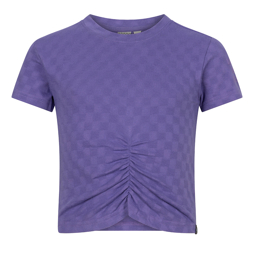Meisjes T-Shirt Block Check van Indian Blue Jeans in de kleur Purple in maat 176.
