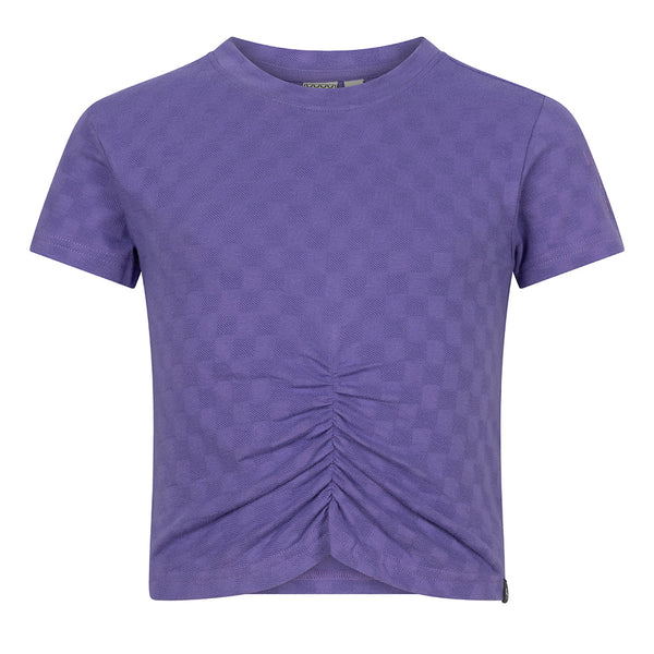 Meisjes T-Shirt Block Check van Indian Blue Jeans in de kleur Purple in maat 176.