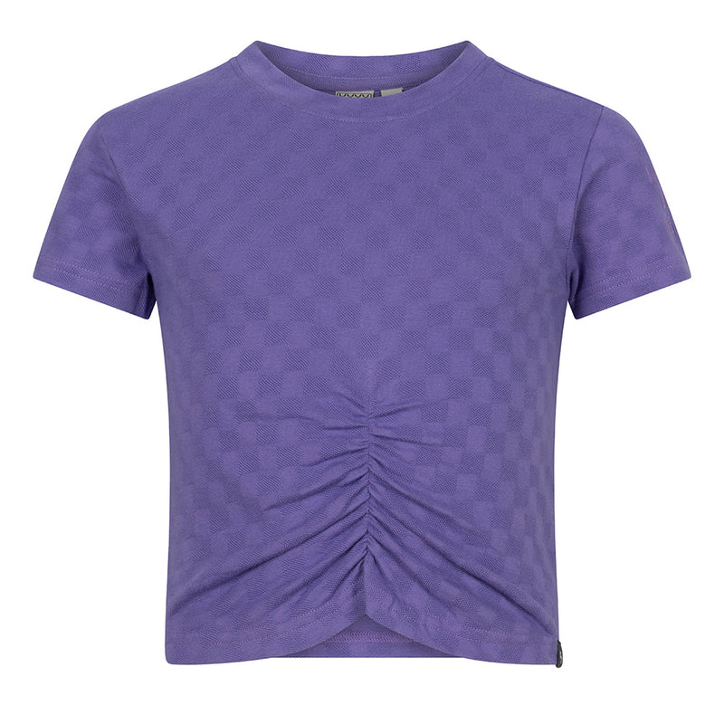 Meisjes T-Shirt Block Check van Indian Blue Jeans in de kleur Purple in maat 176.