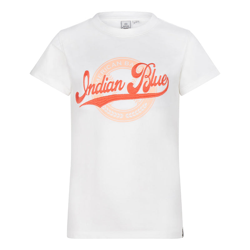 Meisjes T-Shirt Indian Blue van Indian Blue Jeans in de kleur Lily White in maat 176.