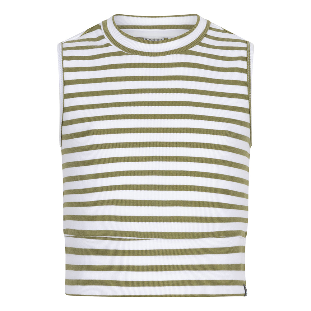 Indian Blue Jeans Cropped Striped Singlet